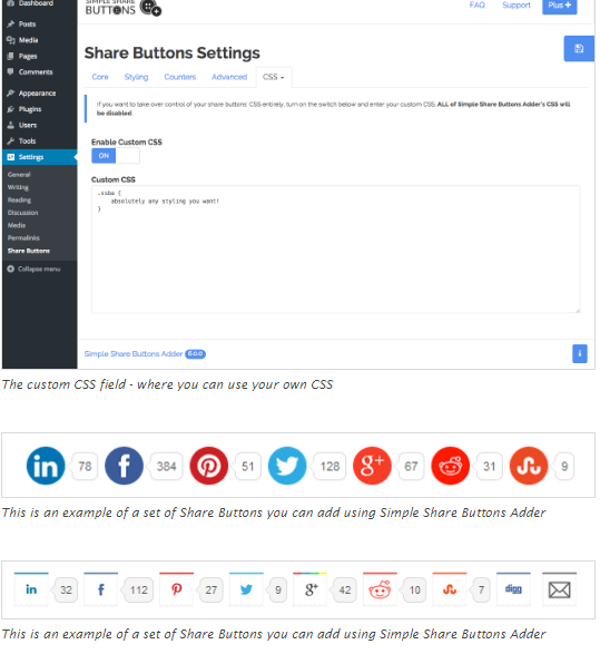 add social media button to wordpress