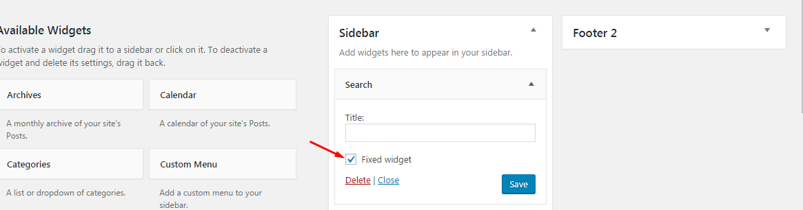 Creating Sticky Widgets in WordPress