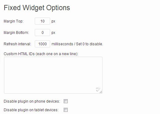 Creating Sticky Widgets in WordPress