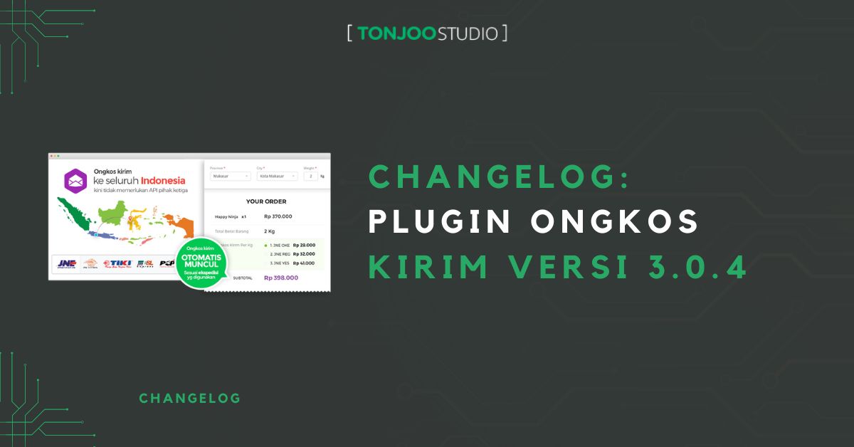 Plugin Ongkos Kirim Changelog Version 3.0.4