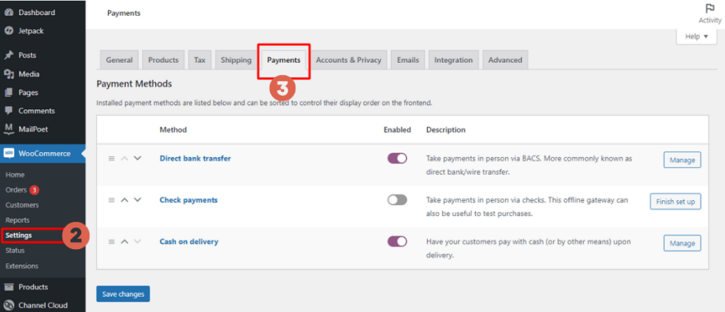 Payment Method in WooCommerce