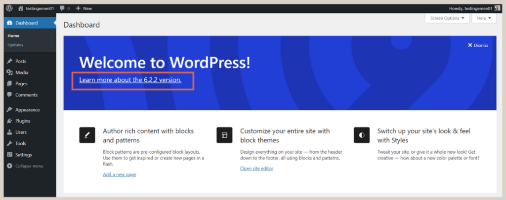 how to create header on WordPress