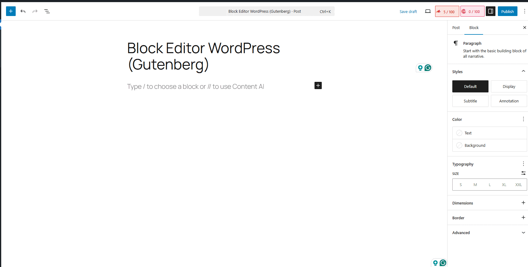Drag and drop Gutenberg