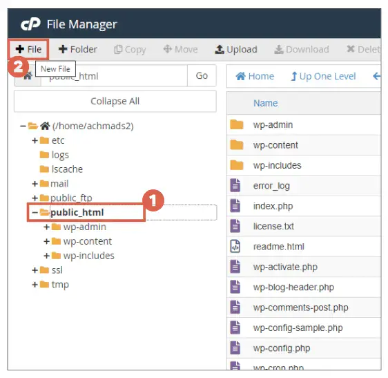 How to Create a New .htaccess File