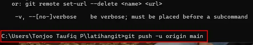 Push code to GitHub with git push
