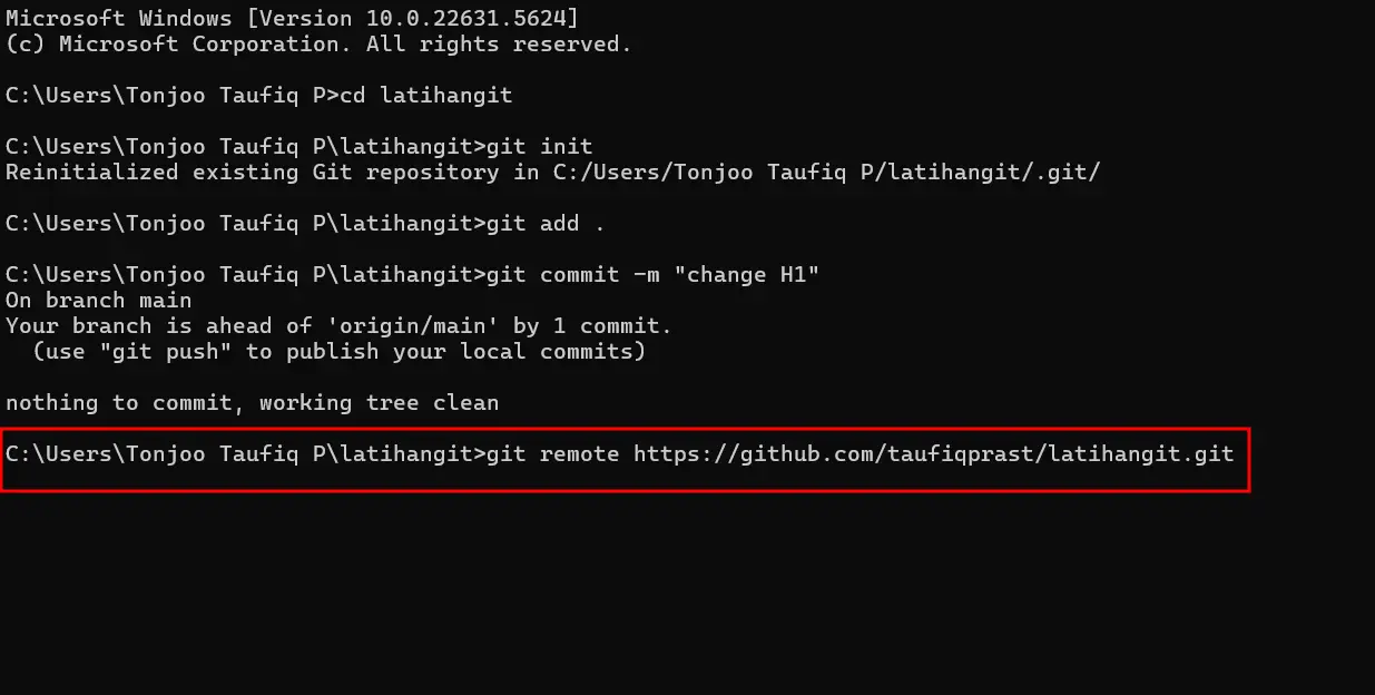git remote add origin YOUR_REPOSITORY_URL