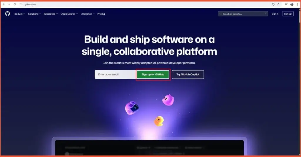 how to create a github - step 1