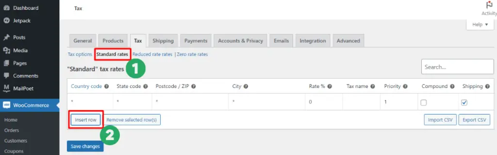 How to Set Up Taxes in WooCommerce - Step 3 - 1